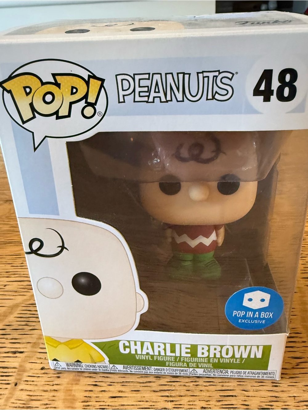 pop Peanuts Charlie Brown Pop! Vinyl - Yellow/Black/Red New in Box